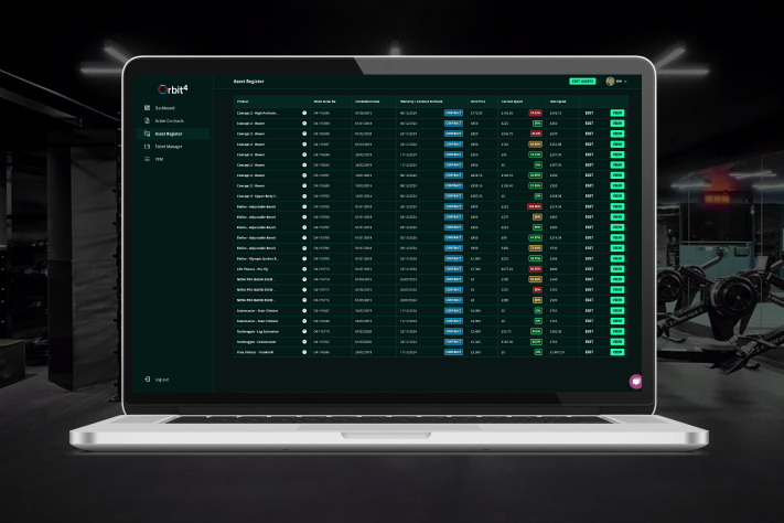 Screenshot showing the Full Inventory Management Asset Register