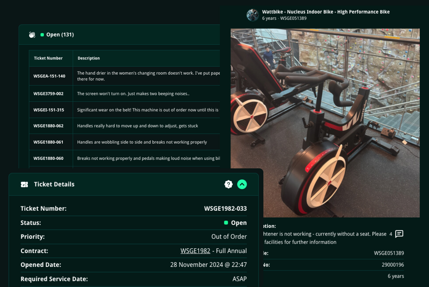 Screenshot showing the Full Inventory Management Asset Register